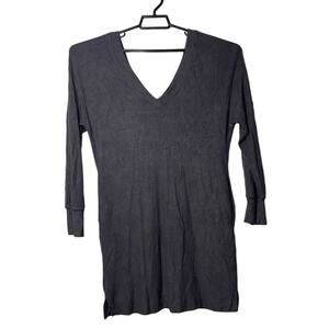 Socialite‎ Double V-Neck Long Sleeves Pullover Tunic Sweater Dress Size X Small